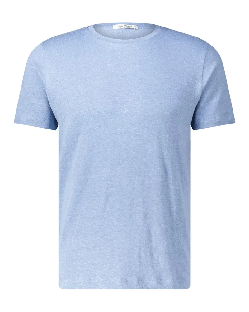Stefan Brandt T-Shirt Enno aus Leinen Blau