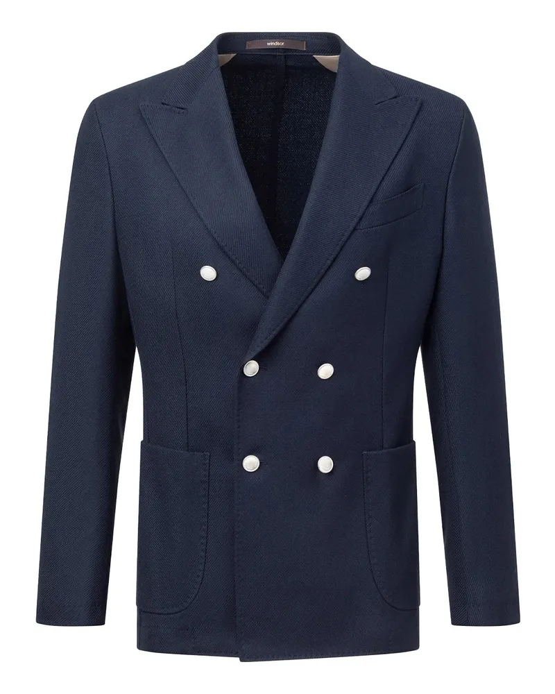 windsor. Doppelreiher Salio mit Schurwolle Navy