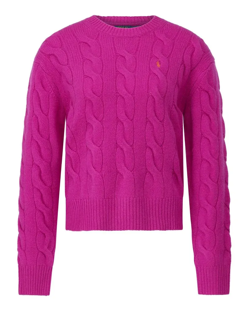 Ralph Lauren Pullover aus Zopfstrick Pink