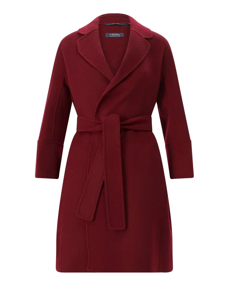 Max Mara Mantel Arona aus Schurwolle Rot