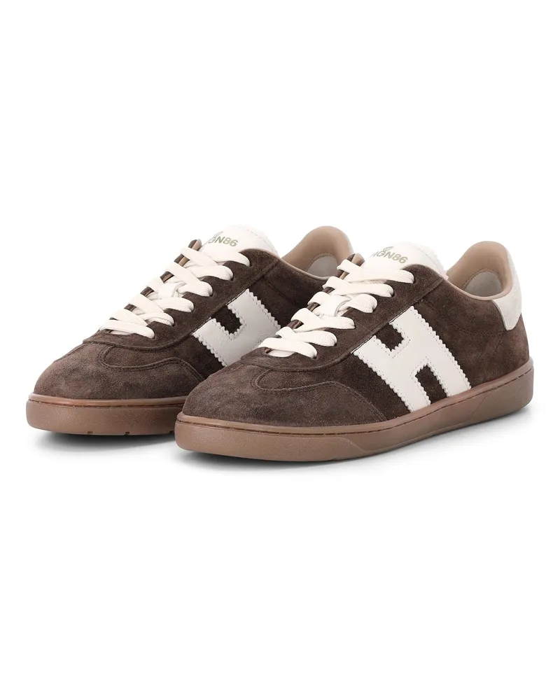 Hogan Sneakers aus Veloursleder Dunkelbraun