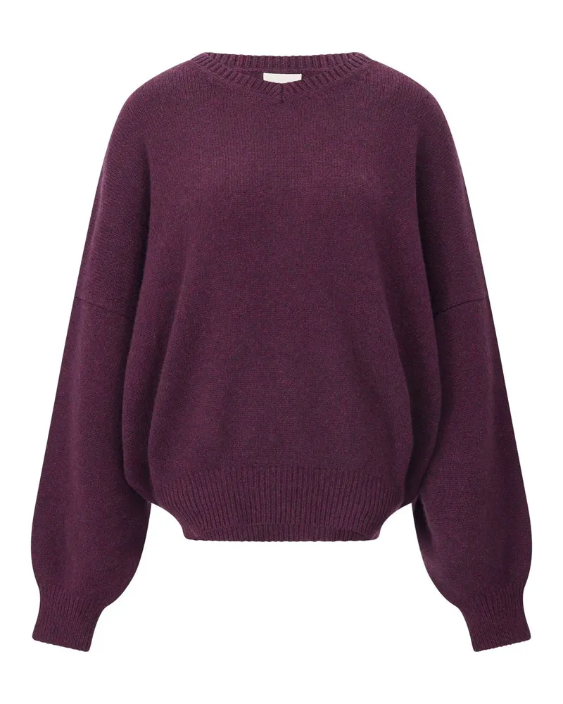 KHAITE Strickpullover Wolfe mit V-Ausschnitt Lila