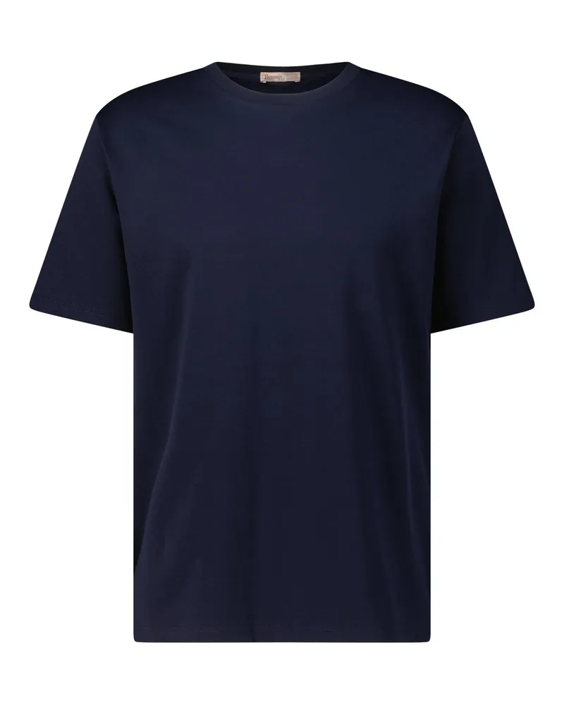 Herno T-Shirt aus Baumwolle Dunkelblau