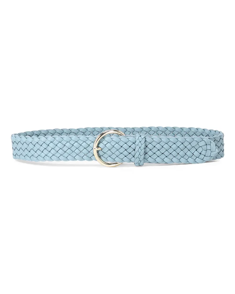 Abro Geflochtener Gürtel Leder Dalia Blau