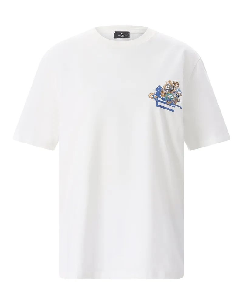 Etro T-Shirt aus Baumwolle Weiß