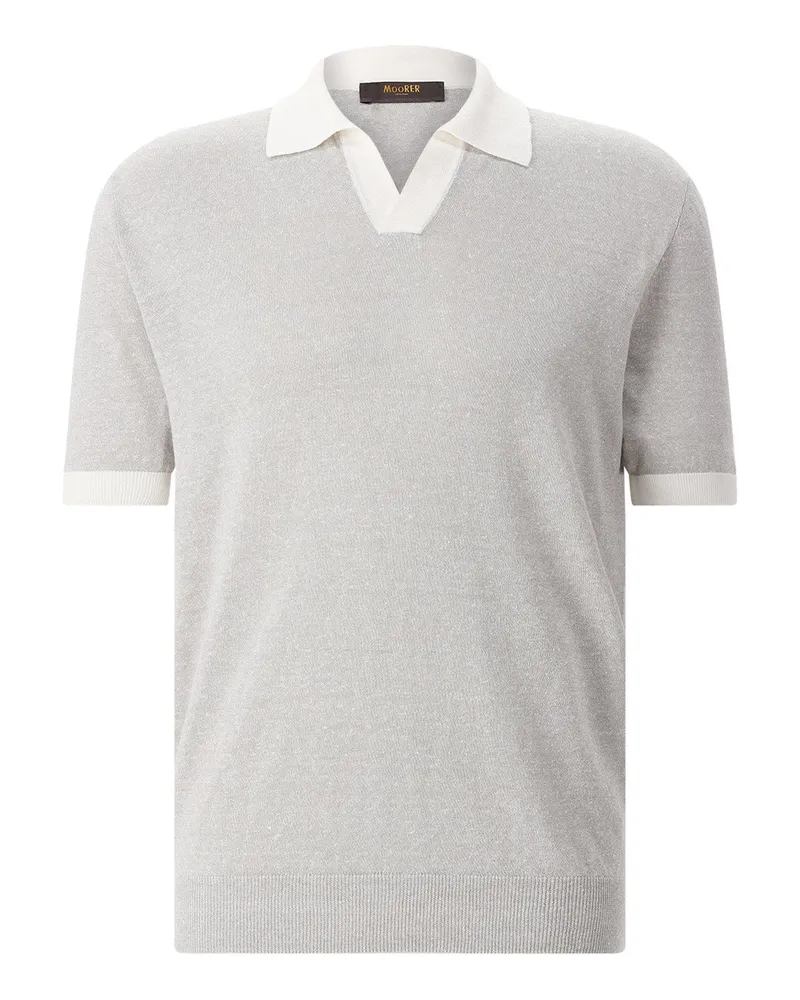 MOORER Poloshirt Jethro aus Baumwolle Grau