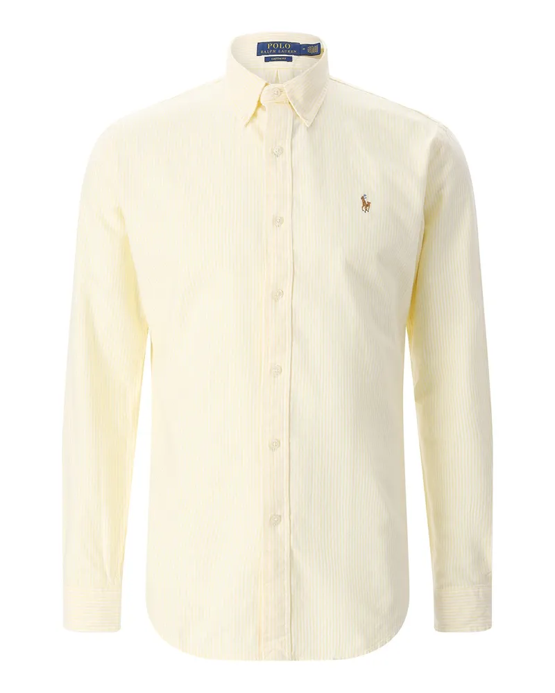 Ralph Lauren Gestreiftes Hemd mit Logo Gelb