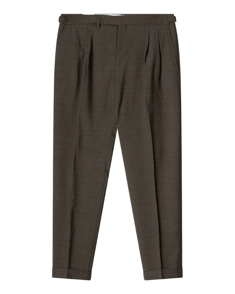 Briglia 1949 Slim-Fit Hose aus Wollmix Dunkelbraun