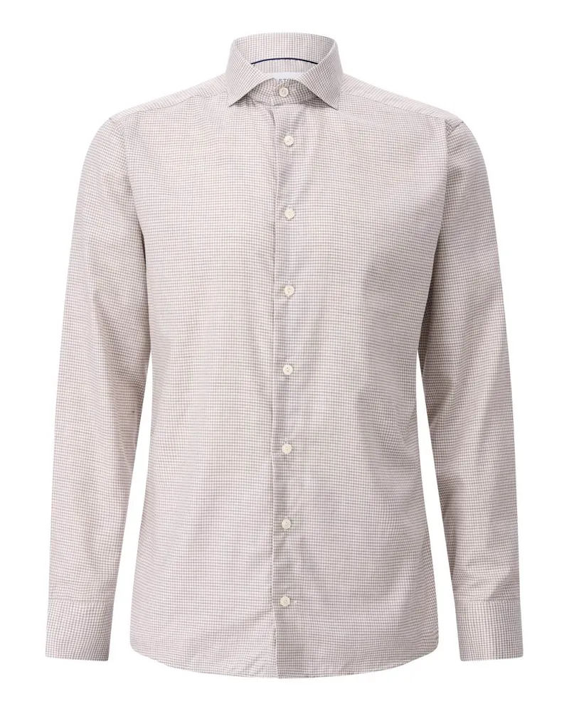 Eton Kariertes Slim-Fit Hemd Braun