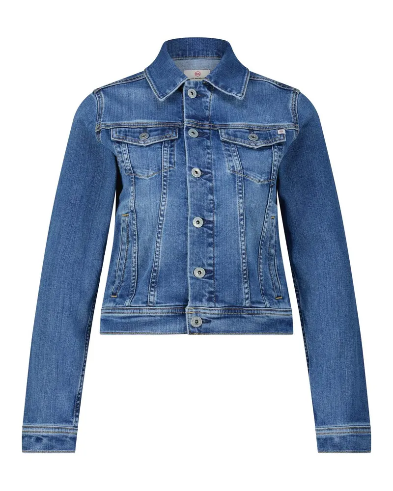 Adriano Goldschmied Jeansjacke mit Hemdkragen Blau