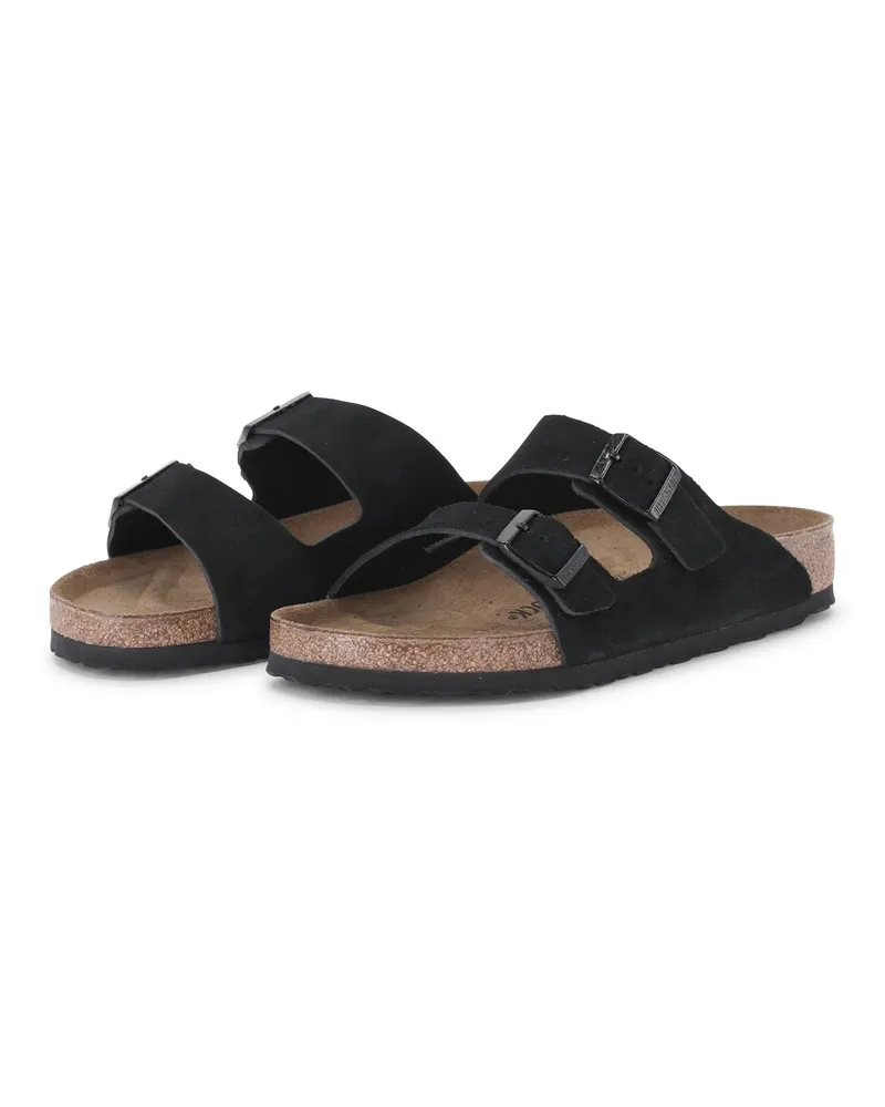 Birkenstock Sandale Arizona aus Veloursleder Schwarz