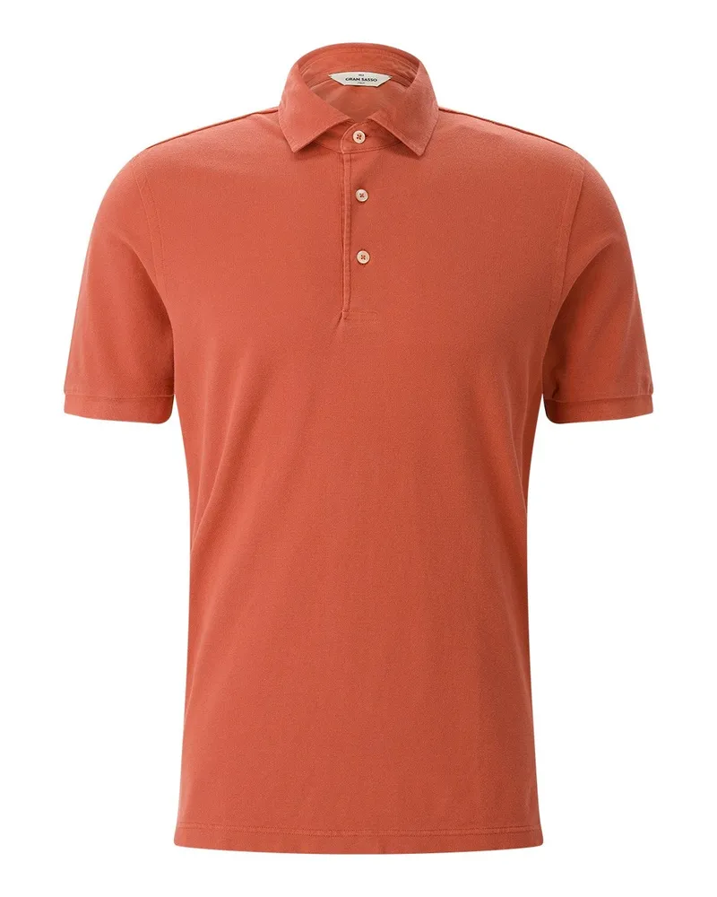 Gran Sasso Poloshirt aus Baumwolle Orange