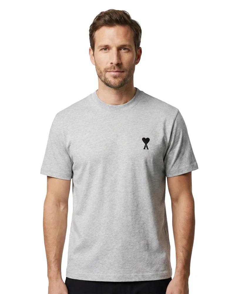 AMI Paris T-Shirt mit Logo Grau