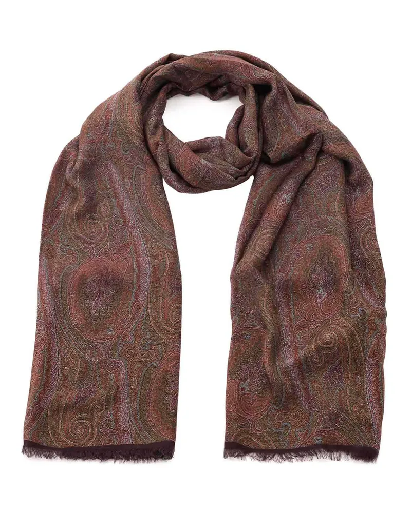 Etro Schal mit Paisley-Muster Braun