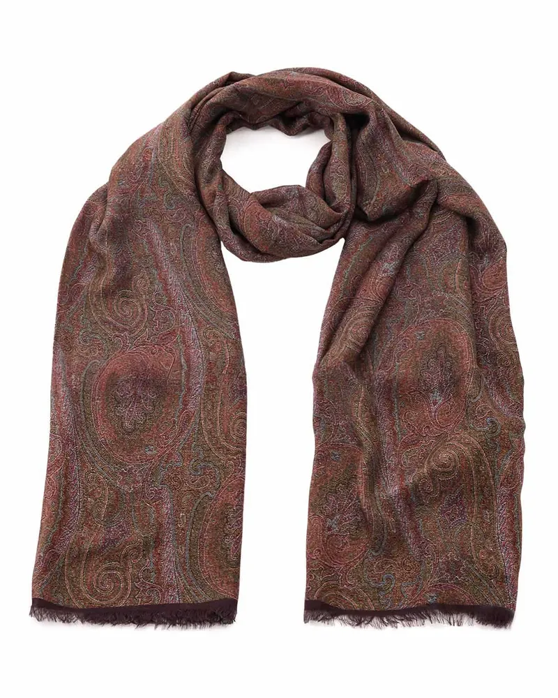 Etro Schal mit Paisley-Muster Braun