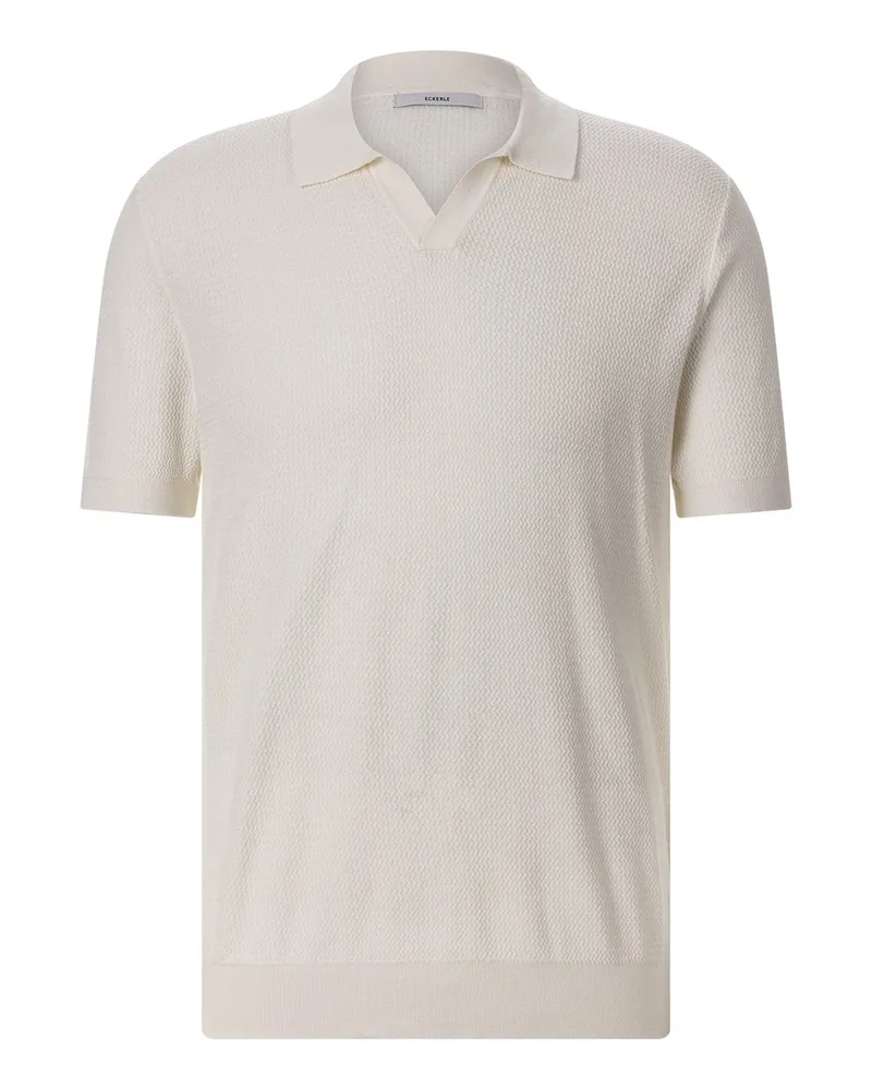 ECKERLE Poloshirt aus Baumwolle Creme