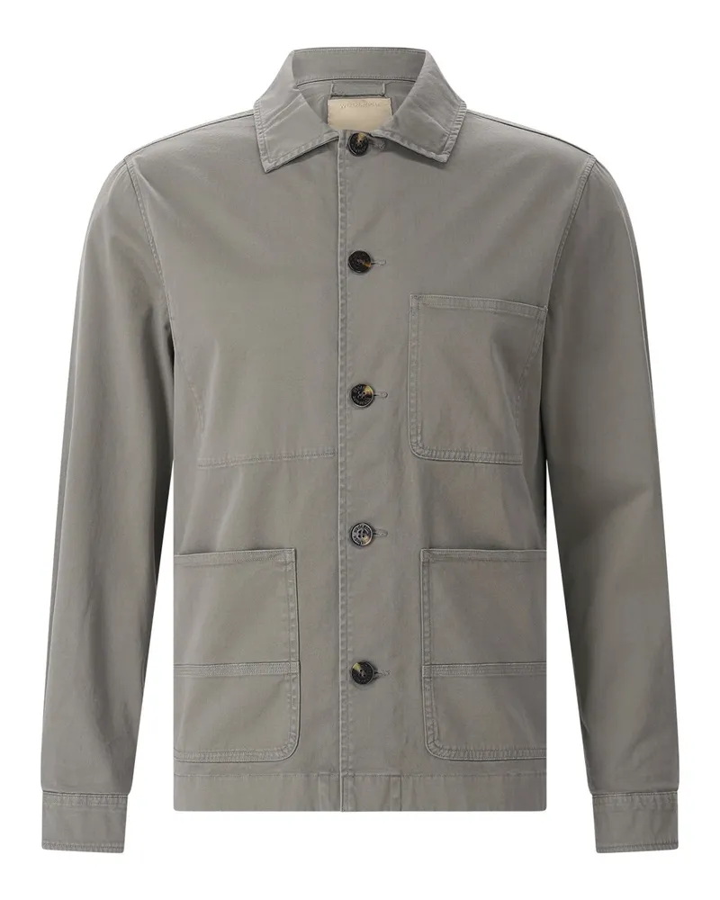 Woolrich Leichte Jacke aus Baumwolltwill Dunkelgrün