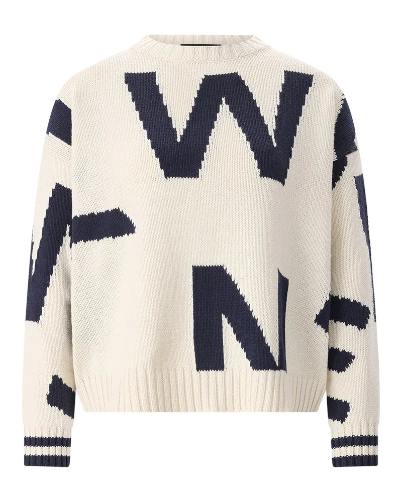 Max Mara Pullover mit Rundhalsausschnitt Creme