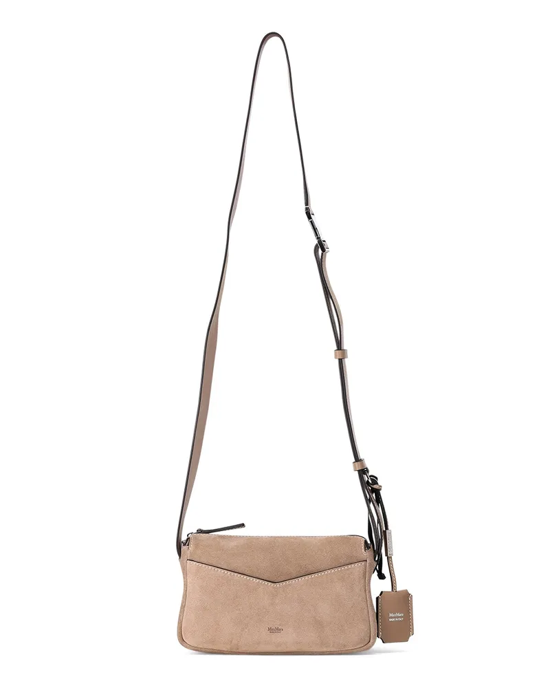 Max Mara Tasche Skipperxssue aus Leder Hellbraun