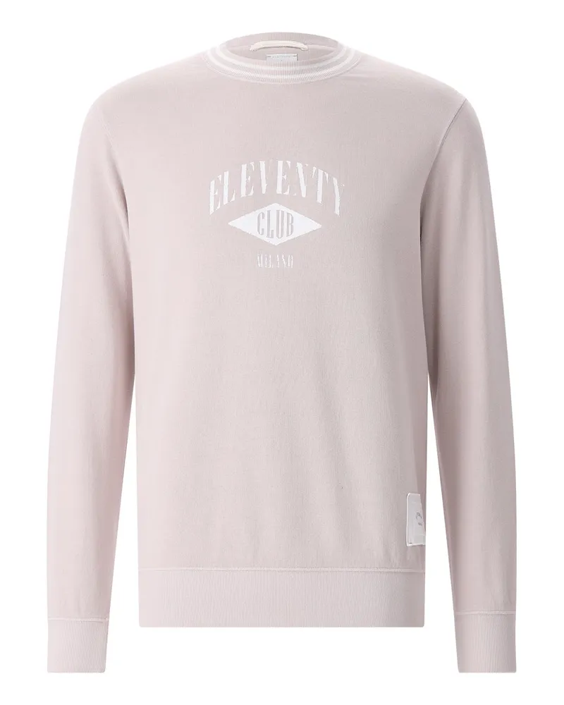 Eleventy Sweatshirt mit Logo Rosa