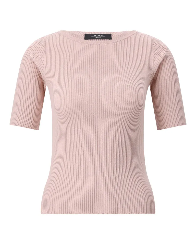 Max Mara Geripptes Shirt Waser Rosa