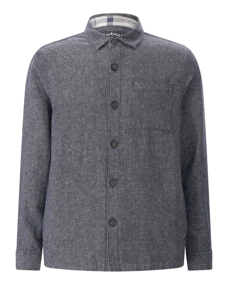 Barbour Overshirt Stillwater aus Leinen-Mix Blau
