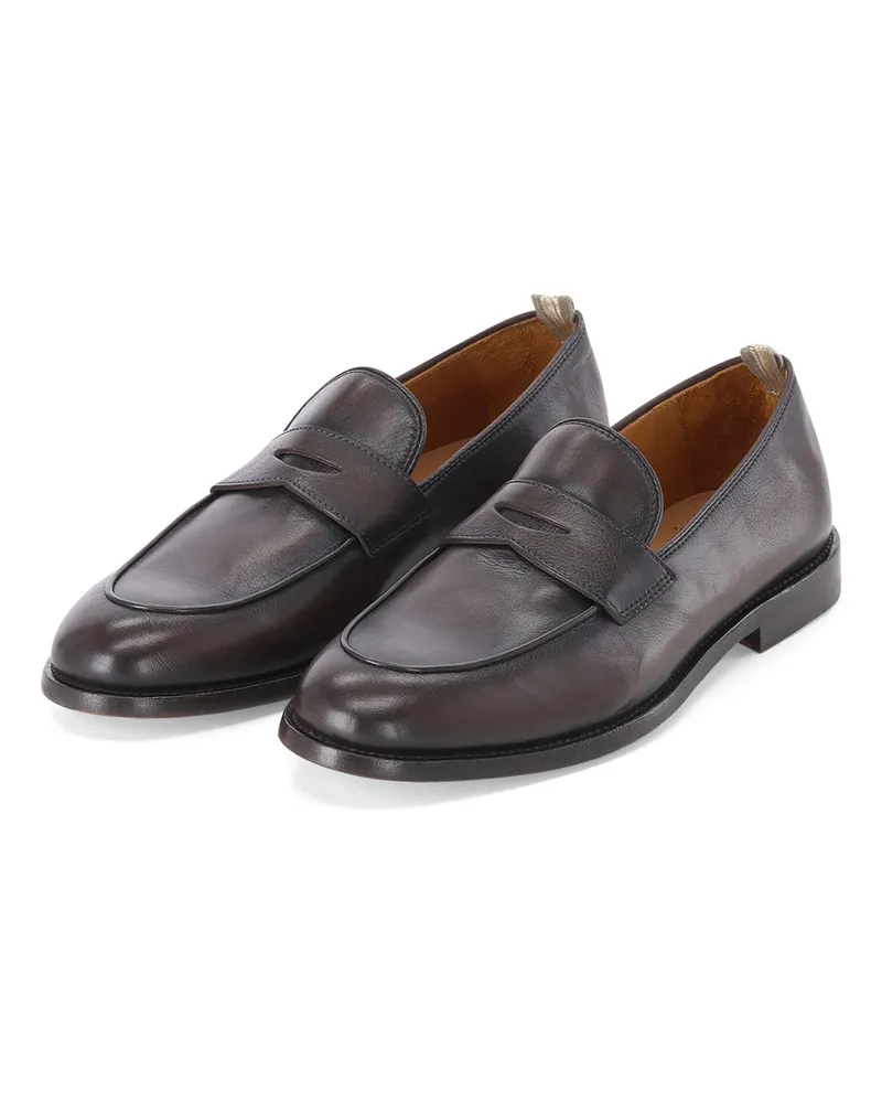 Officine Creative Italia Loafer Opera aus Leder Dunkelbraun