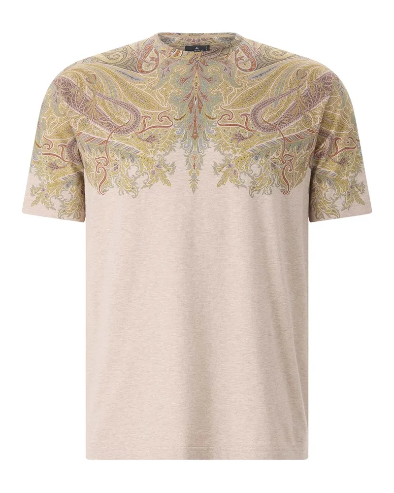 Etro T-Shirt mit Paisley-Muster Beige