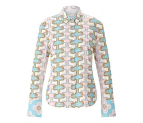 Seidenbluse mit Muster