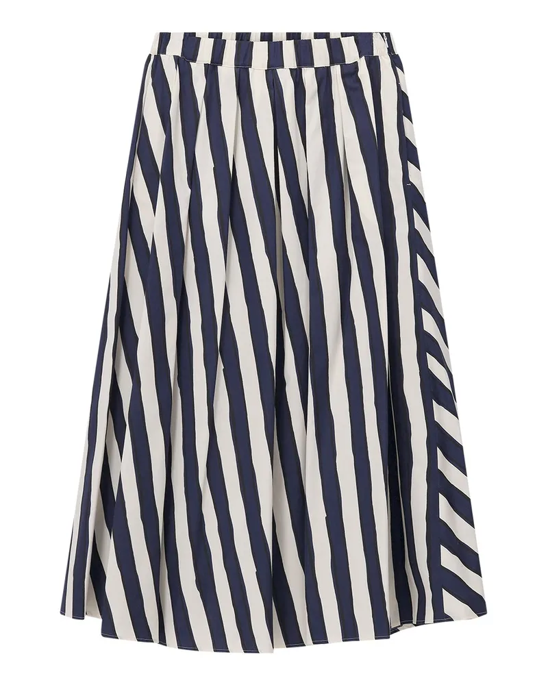 Max Mara Midirock Uomo mit Muster Dunkelblau