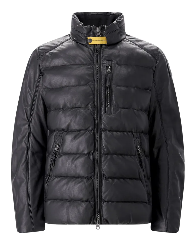 Parajumpers Jacke Ernie aus Leder Schwarz
