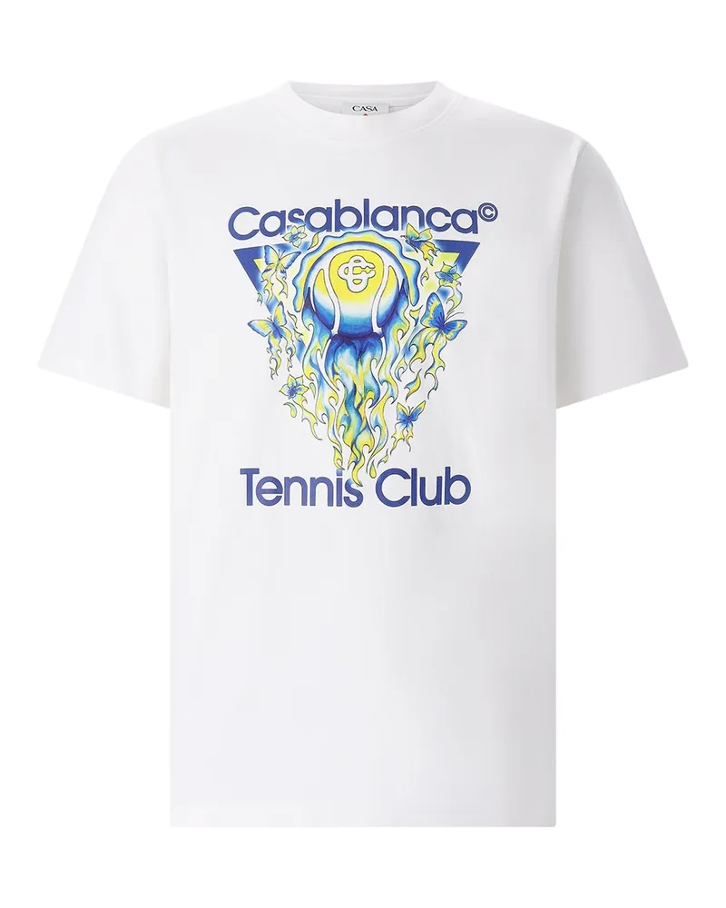 Casablanca Paris T-Shirt mit Print Blau