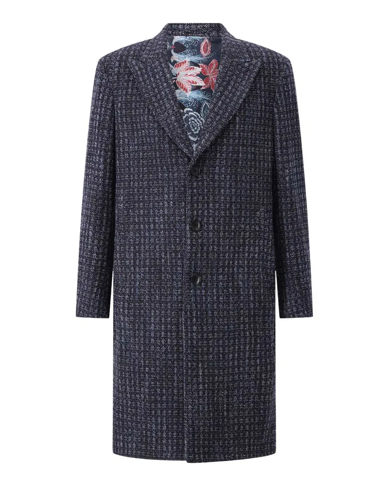 Etro Mantel aus Wolle Dunkelblau