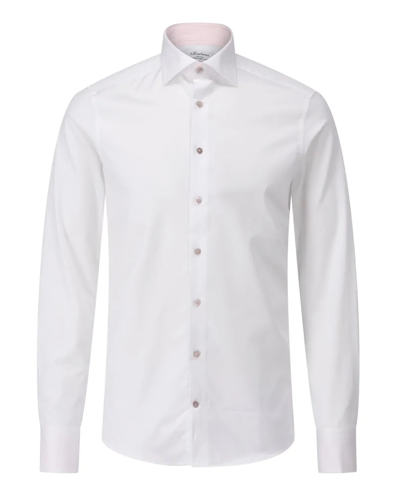 Stenströms Slim-Fit Hemd aus Cotton-Twofold Weiß