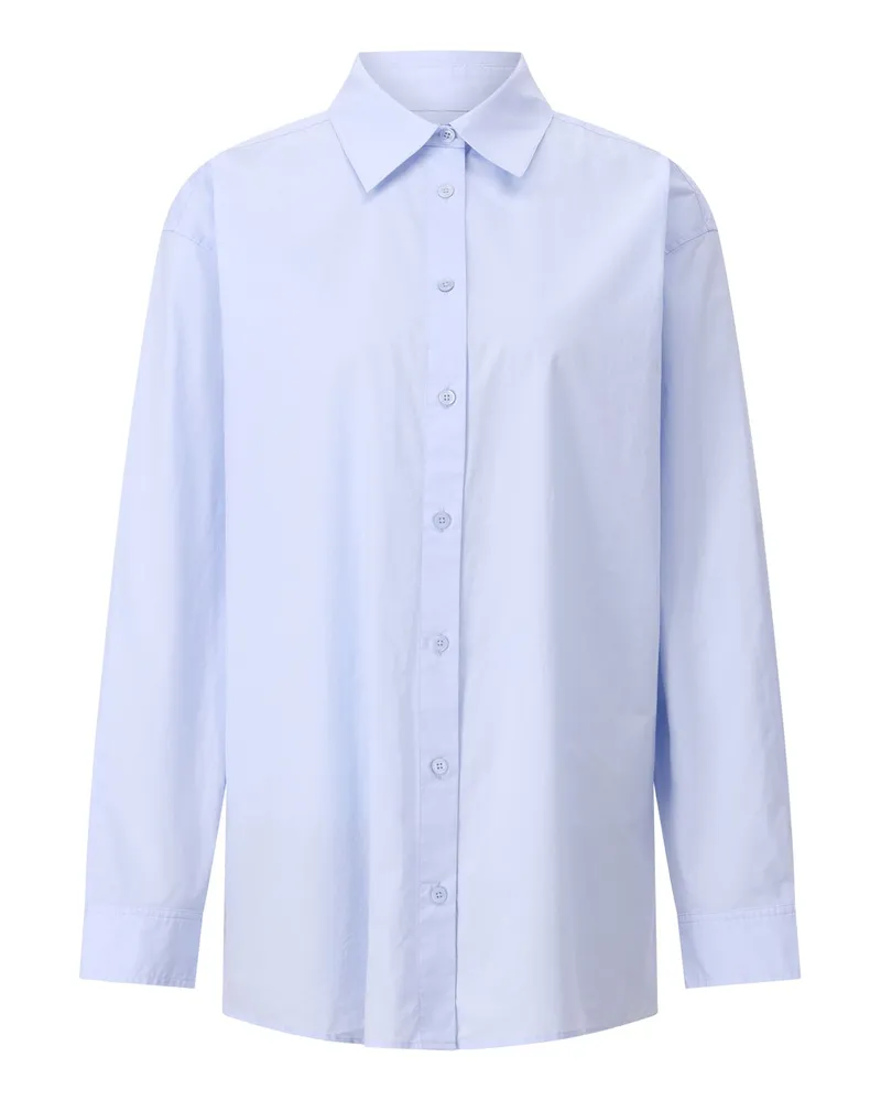 Totême Hemdbluse aus Bio-Baumwolle Hellblau