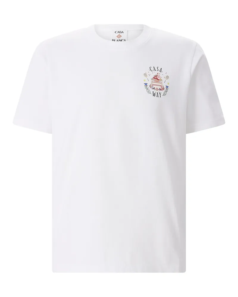 Casablanca Paris T-Shirt mit Logo Weiß