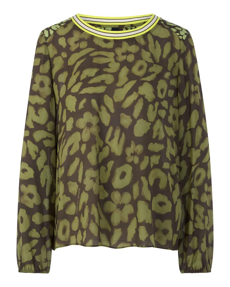 Marc Cain Blusenshirt mit Animalprint Grün