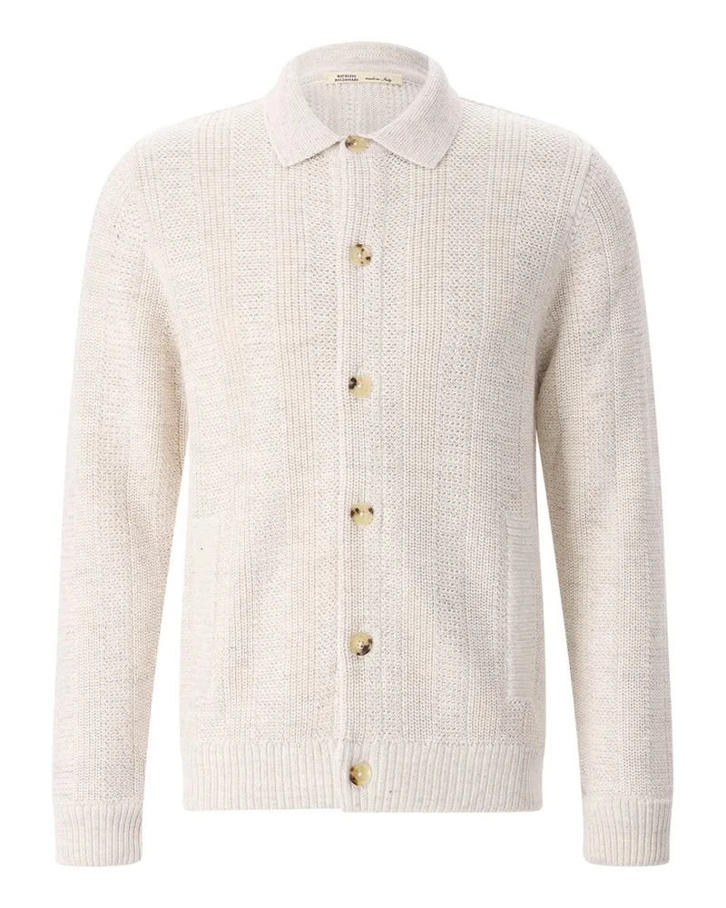 Maurizio Baldassari Strickjacke aus Leinenmix Creme