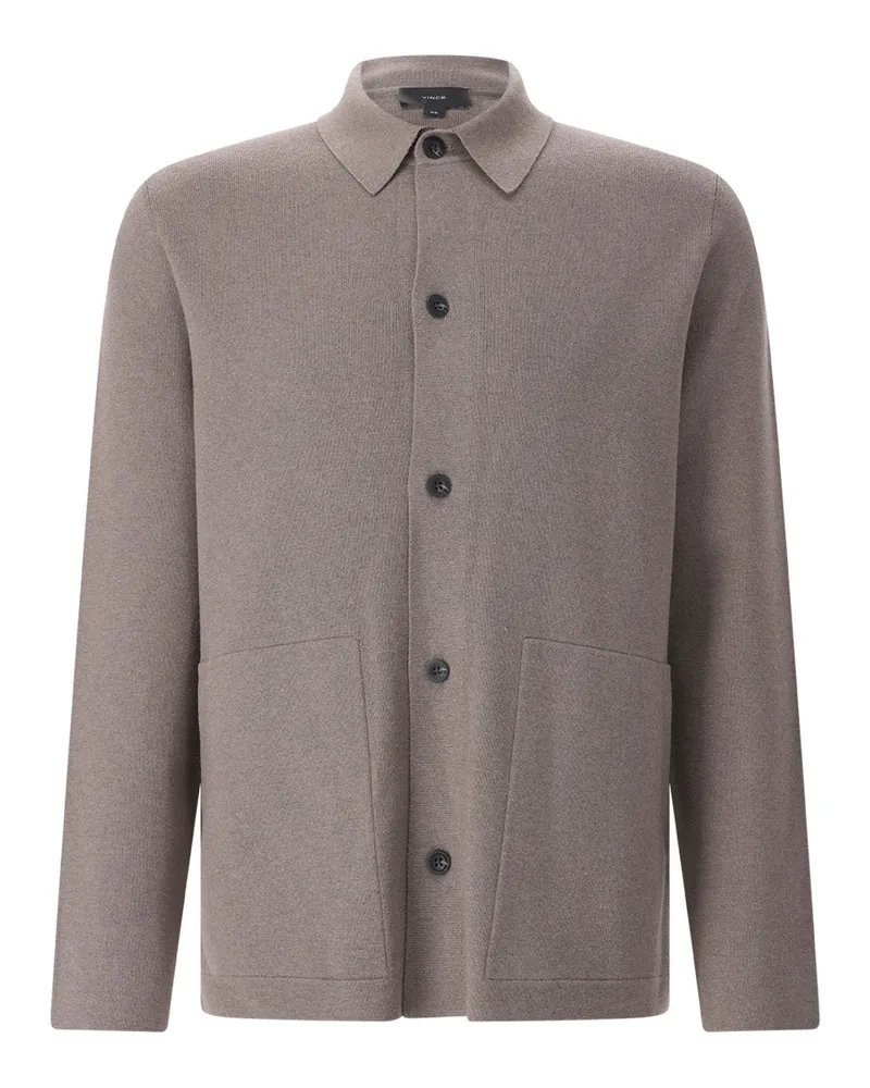 Vince Overshirt aus Viskose-Mix Graugrün