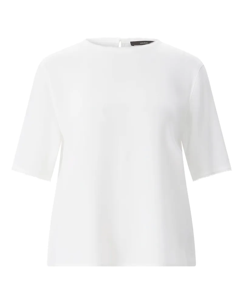 windsor. Blusenshirt mit Fransen Weiß