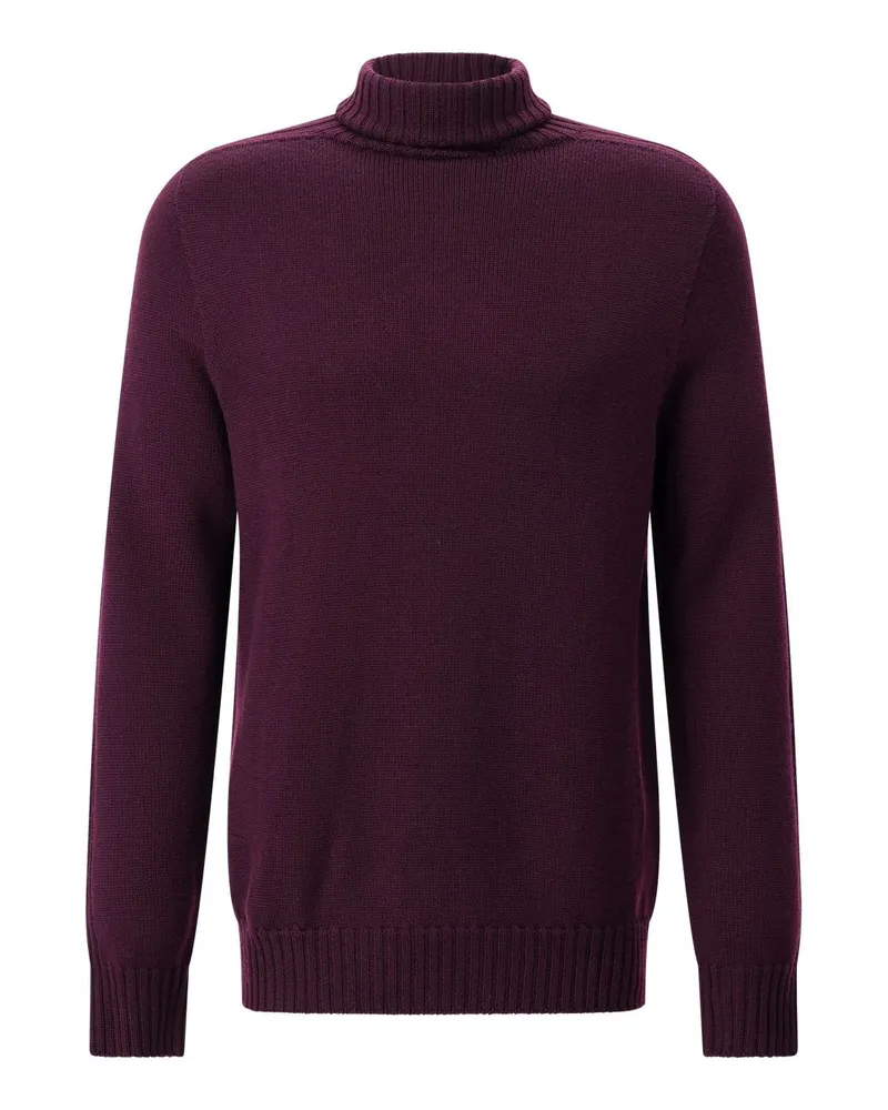 Dondup Rollkragenpullover Dolcevita aus Wolle Dunkelrot