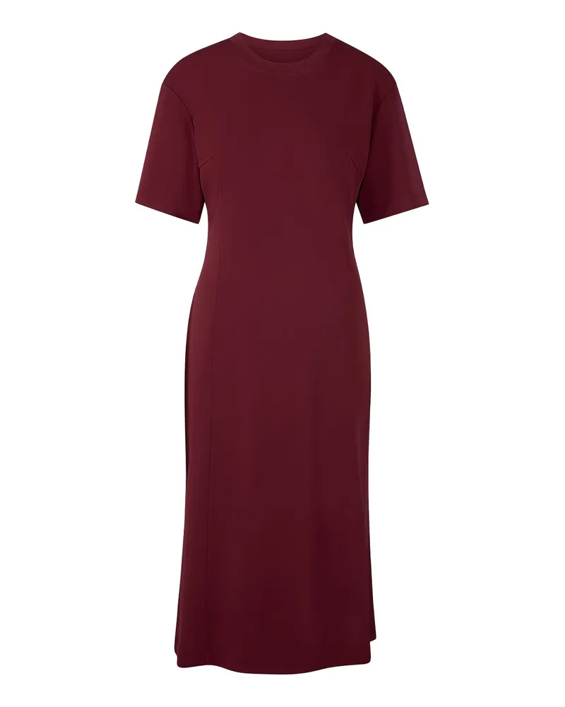 Marc Cain Midikleid mit Gehschlitz Dunkelrot