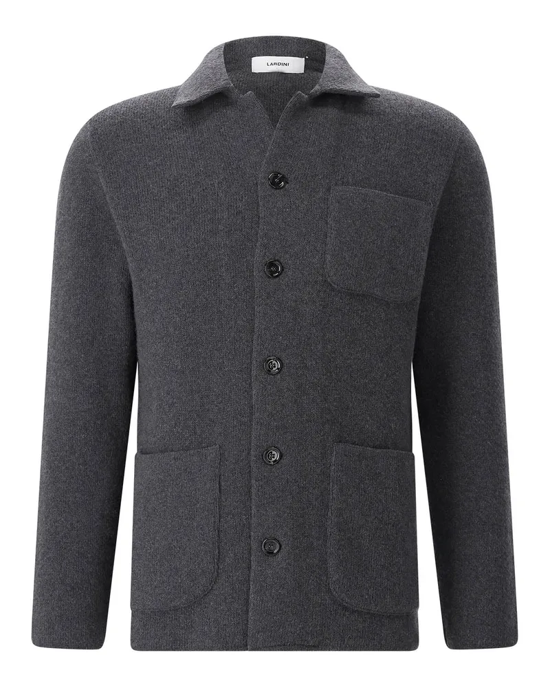 LARDINI Strickjacke aus Schurwolle Anthrazit