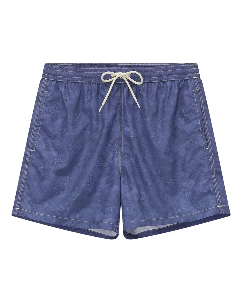 Massimo Alba Badeshorts mit Logo Dunkelblau