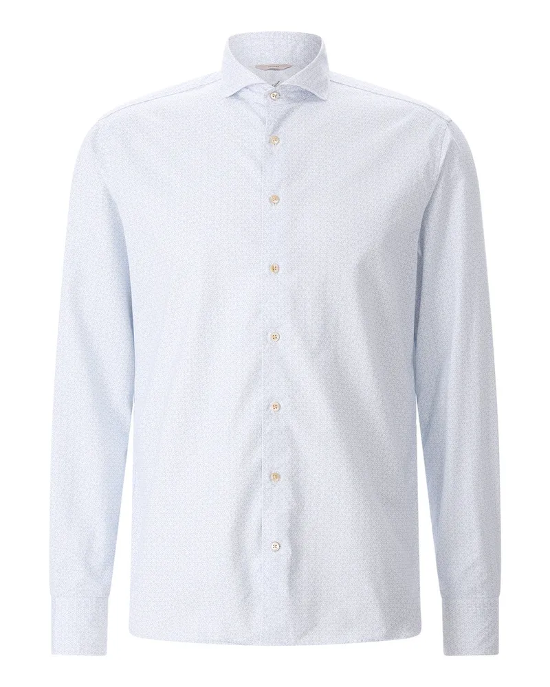 Stenströms Regular-Fit Hemd mit Muster Hellblau
