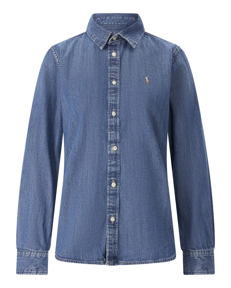 Ralph Lauren Bluse aus Denim Blau