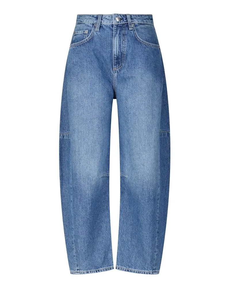 Rag & Bone High-Rise Barrel Jeans Charlie Blau