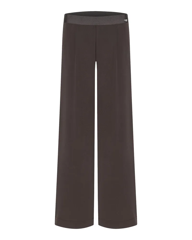 Cambio Weite Stoffhose Arina Dunkelbraun