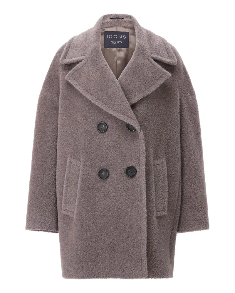 Cinzia Rocca Kurzmantel aus Schurwolle & Alpaka Creme