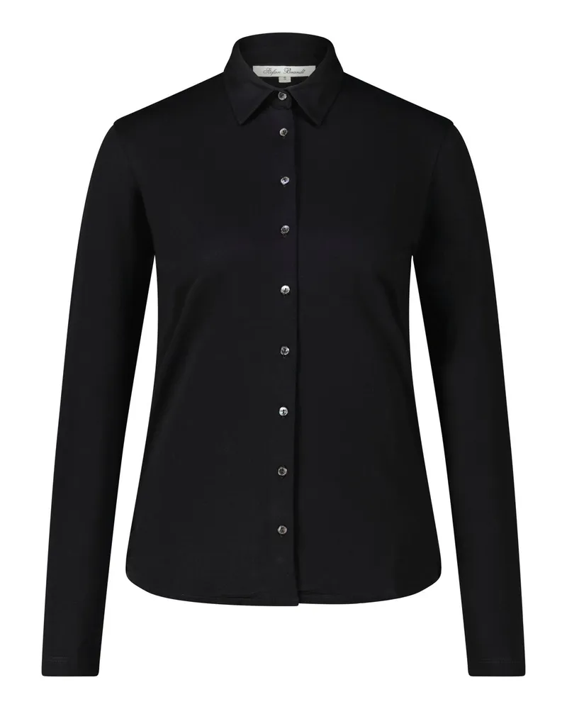 Stefan Brandt Jerseybluse Alma aus Baumwolle Schwarz